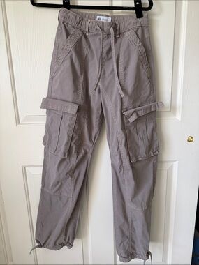 Zara Taupe Cargo Joggers - Utility Pockets